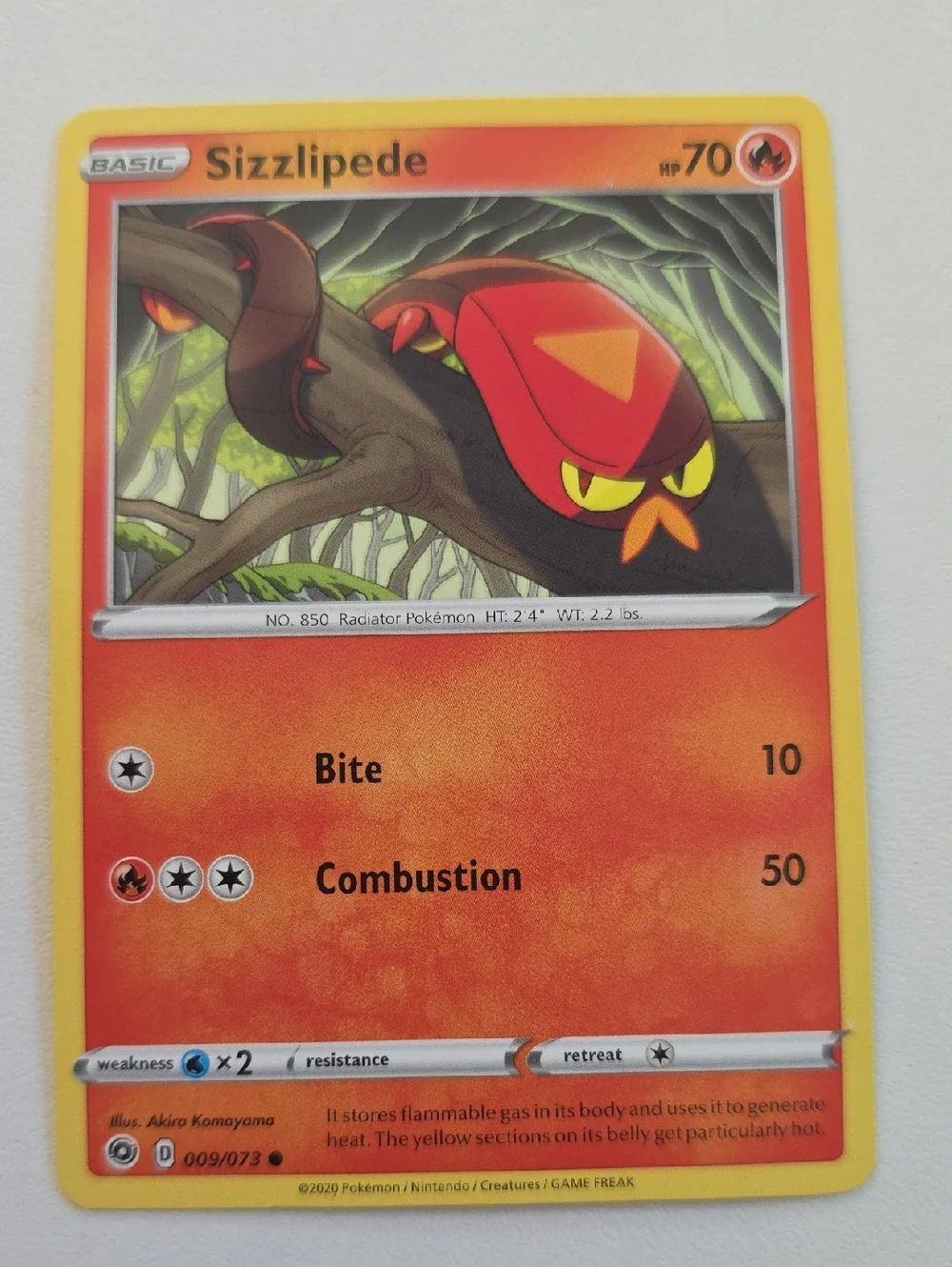 Pokemon Sizzlipede And Centiskorch Card
